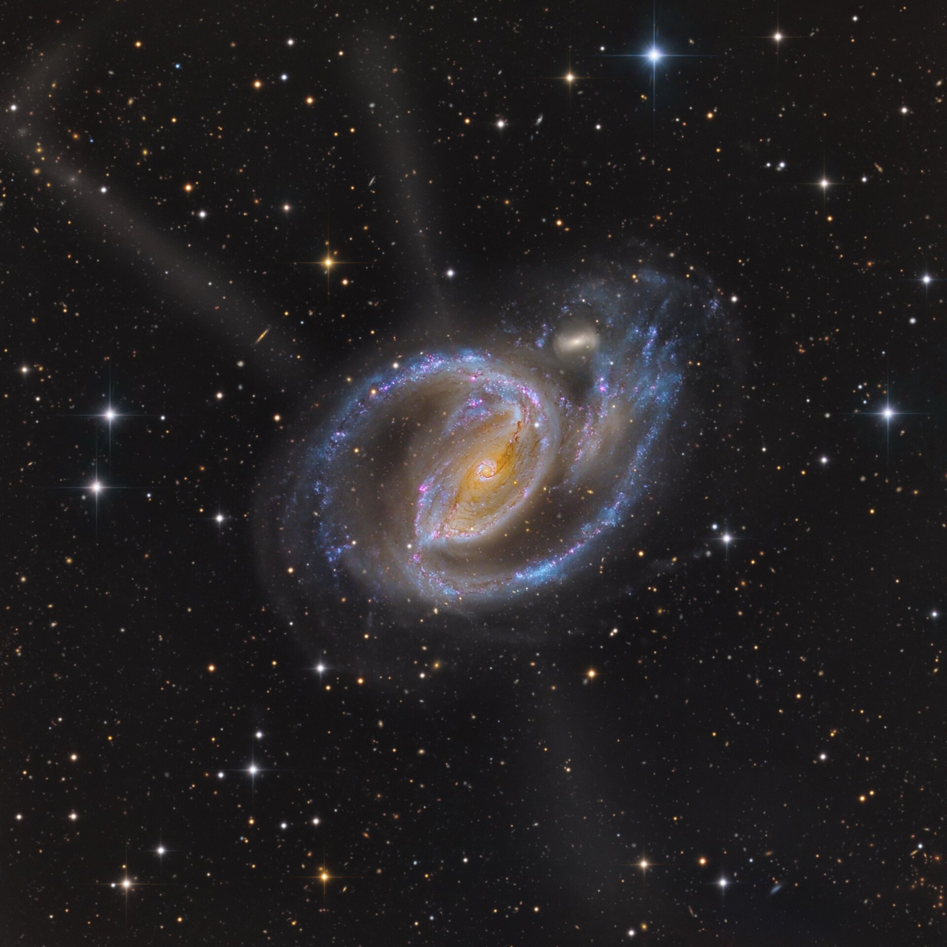 A barred spiral galaxy called NGC 1097.