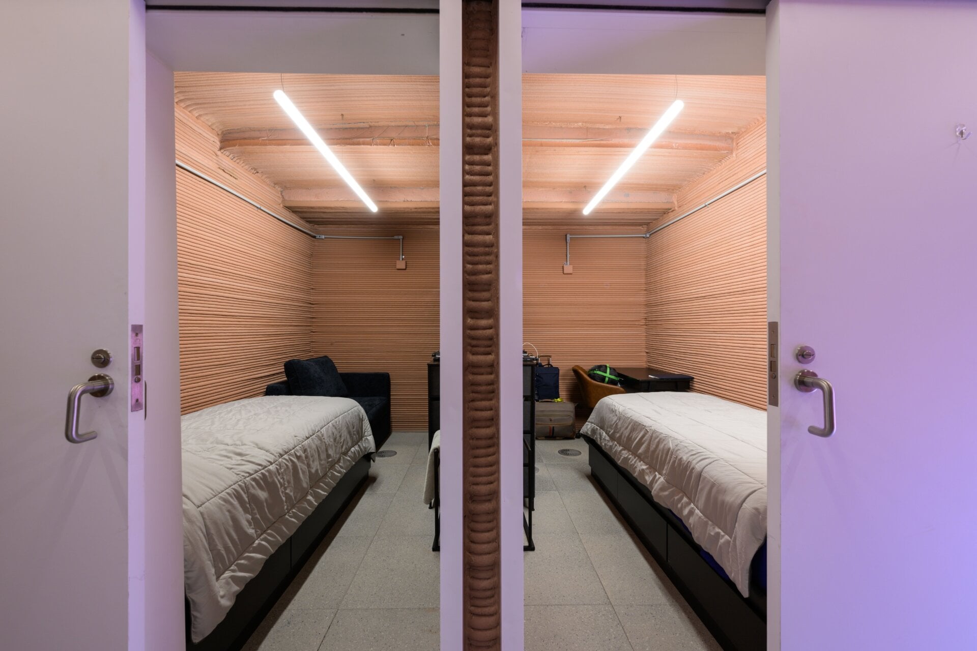 The habitat includes four individual living quarters for the volunteer crew.