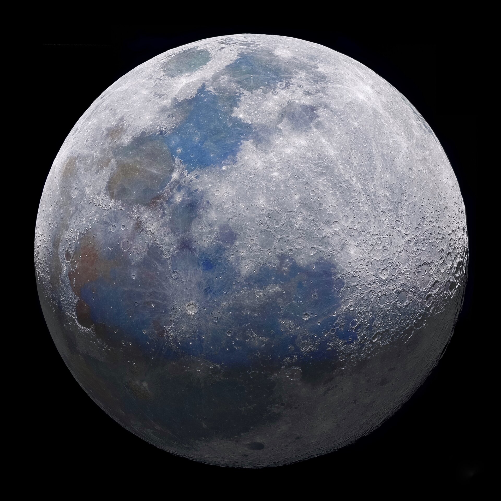 A composite image of the Moon.