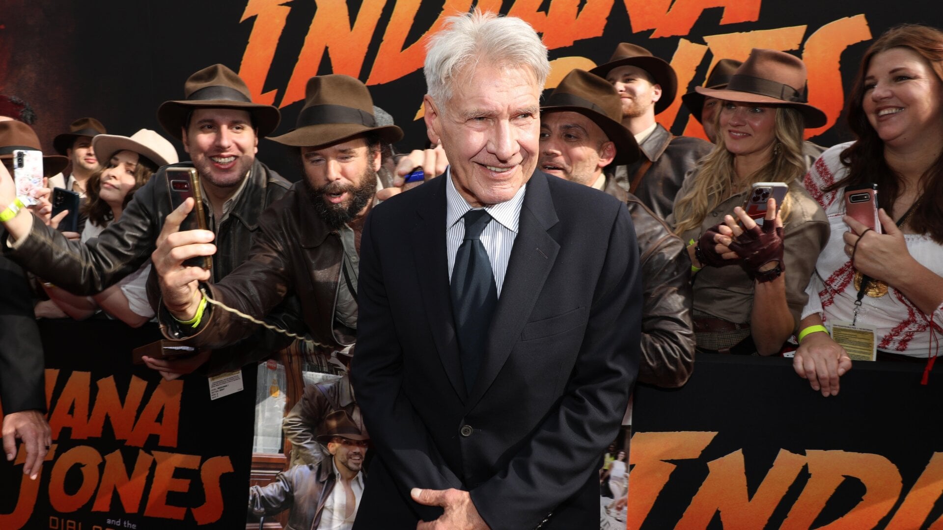 Harrison Ford at the Hollywood premiere of Indiana Jones and the Dial of Destiny.