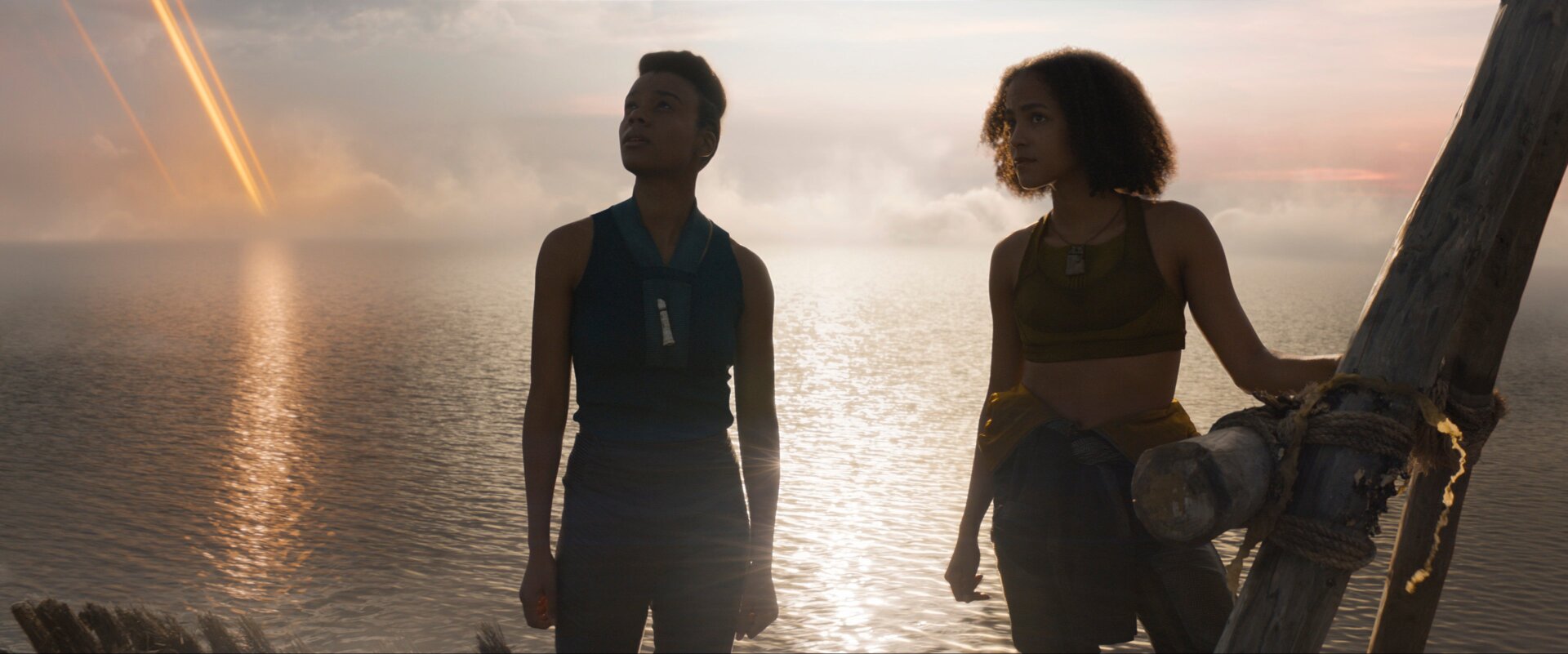 Leah Harvey as Salvor Hardin and Lou Llobell as Gaal Dornick