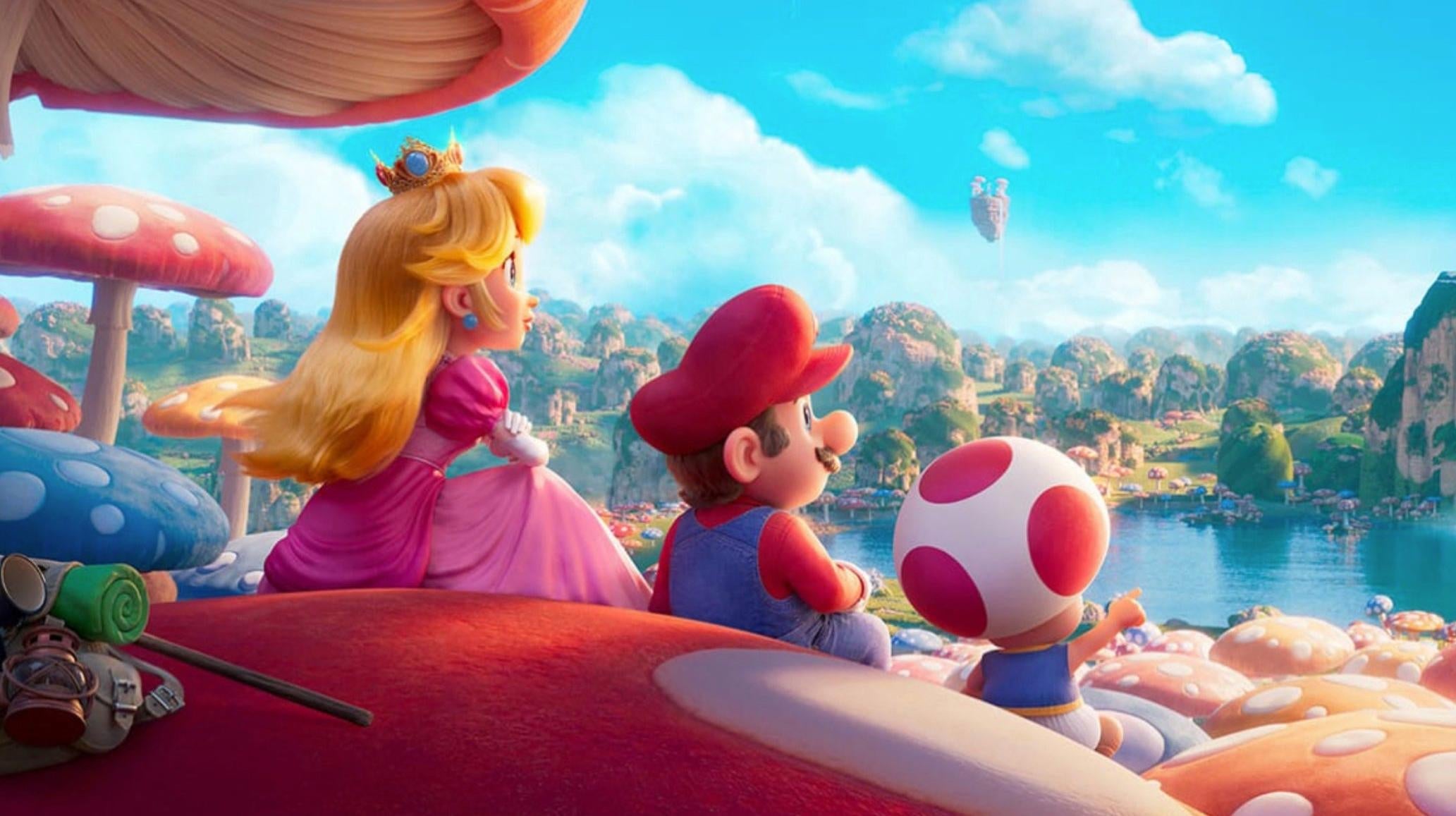 Peach, Mario and Toad.