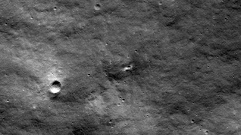 Before and after images reveal the likely site of the crash. 