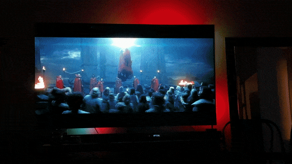 The Nanoleaf 4D in action. 