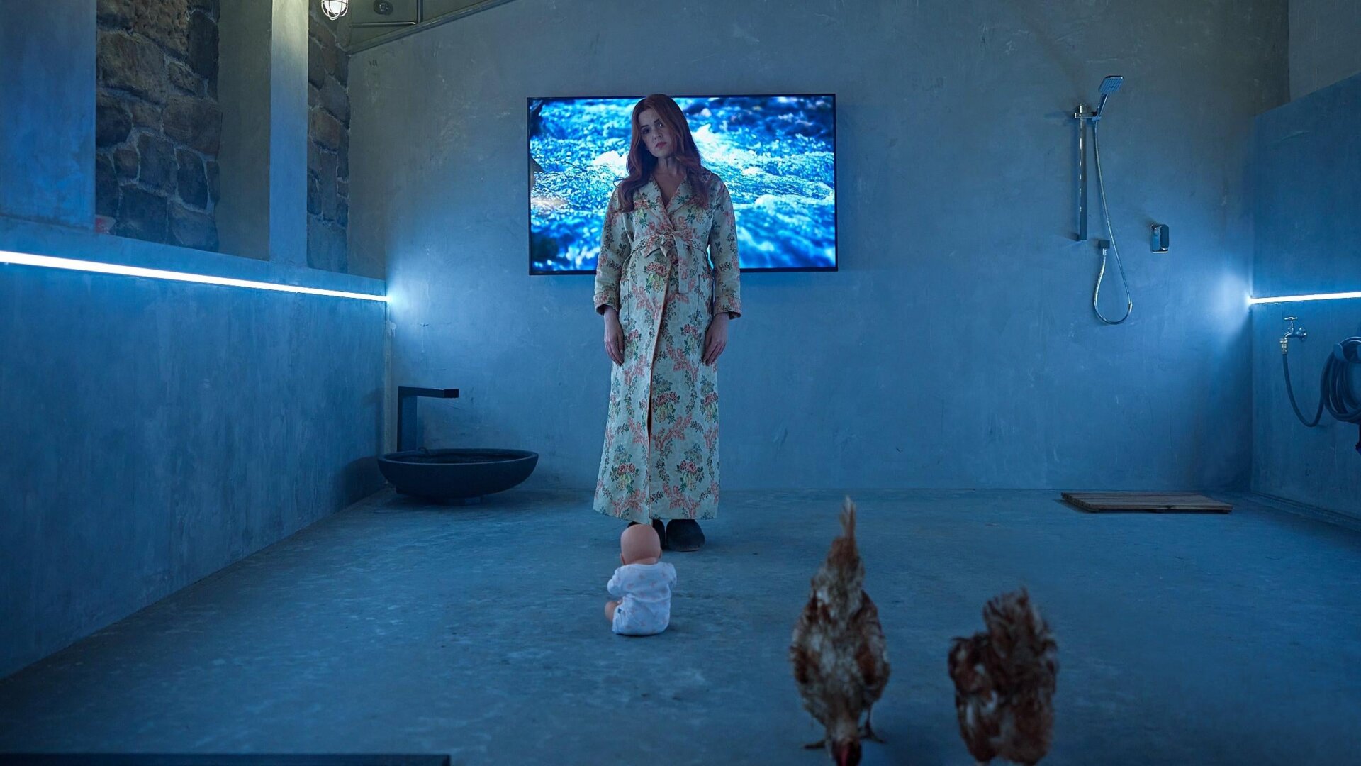 Nobody here but us chickens.