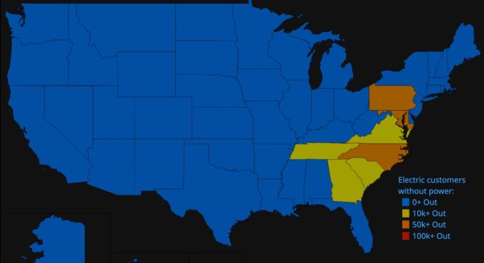 2 Dead and More Than a Million Without Power After Storms Sweep East Coast