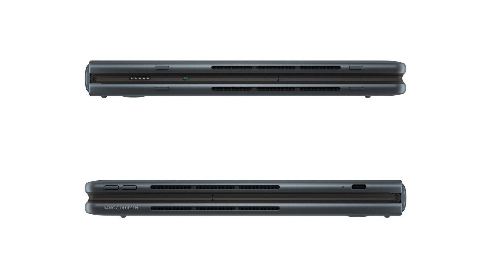 The Spectre fold includes a 5mm gap between both screens, allowing the magnetically attached keyboard to sit inside.
