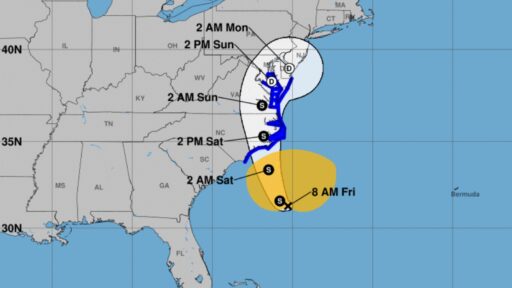 Tropical Storm Brewing Off the Carolina Coast That Could Head Up to New ...