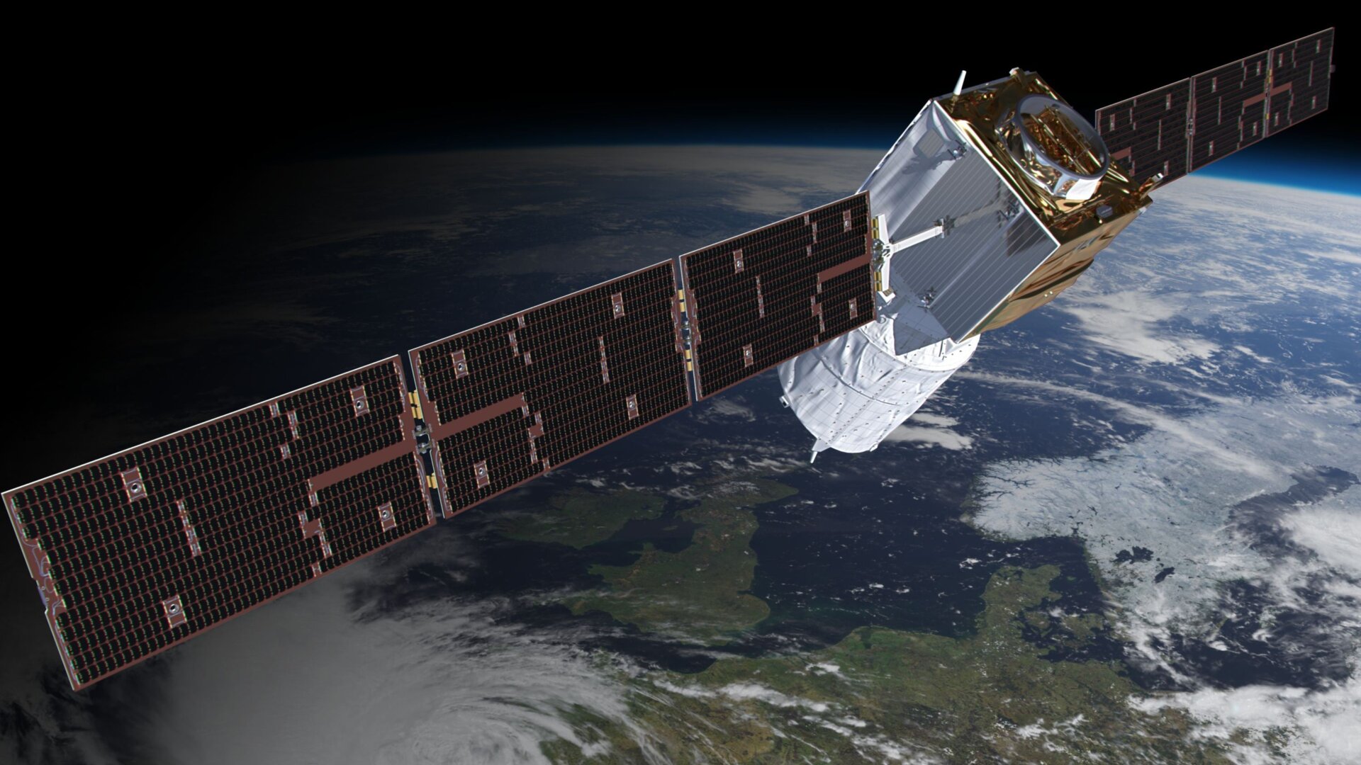 Artist’s impression of the satellite. 