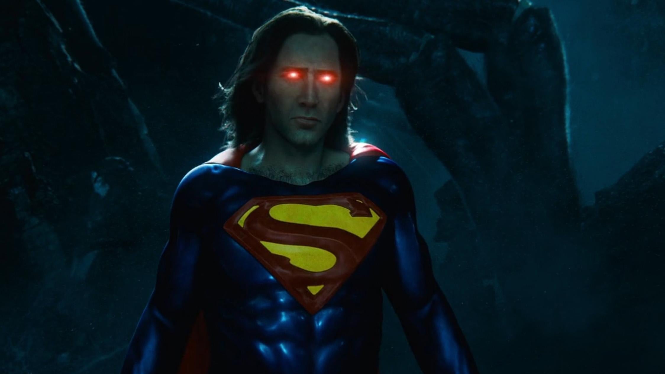 Nicolas Cage as Superman in The Flash.