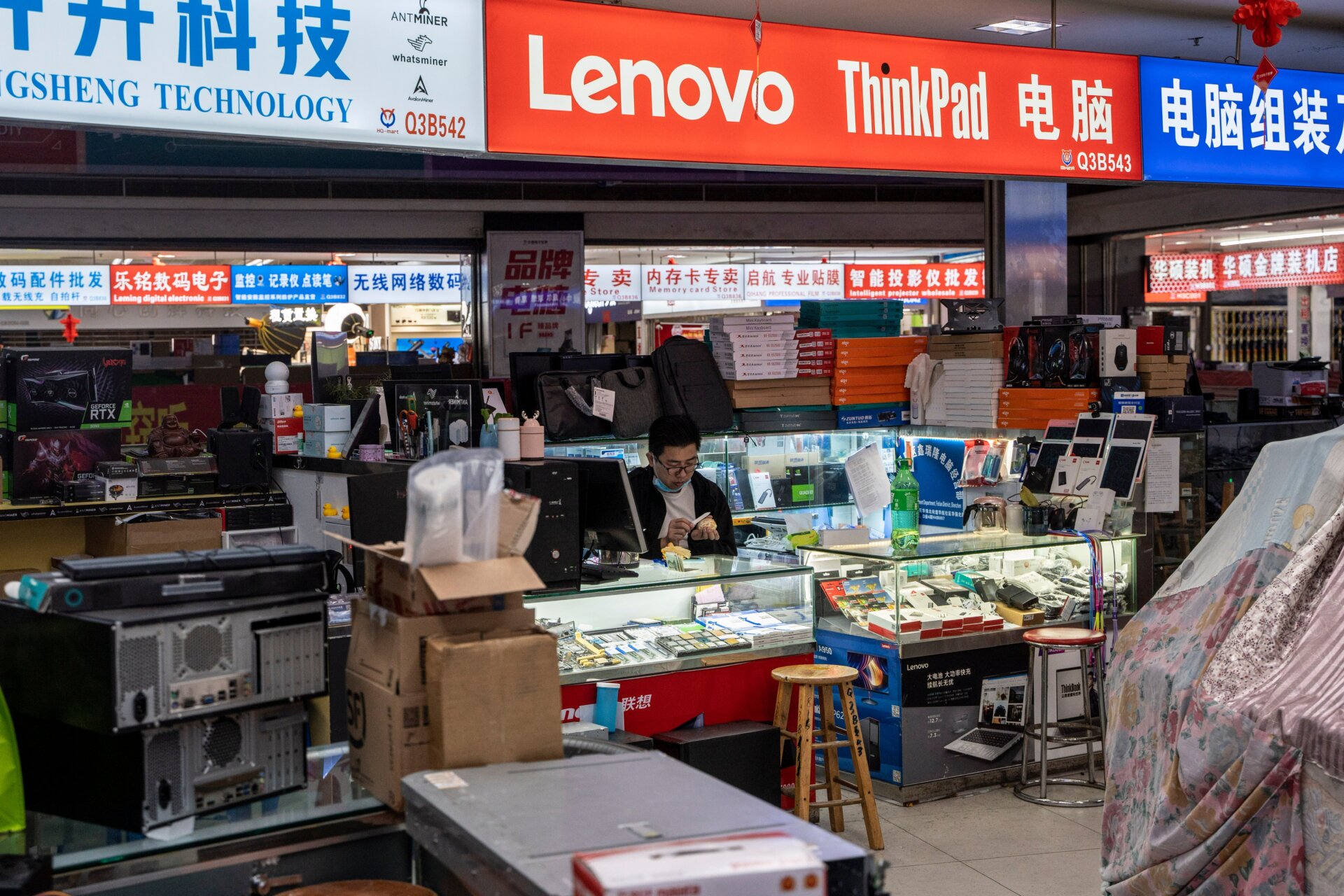 Inside the Huaqiangbei shopping center.