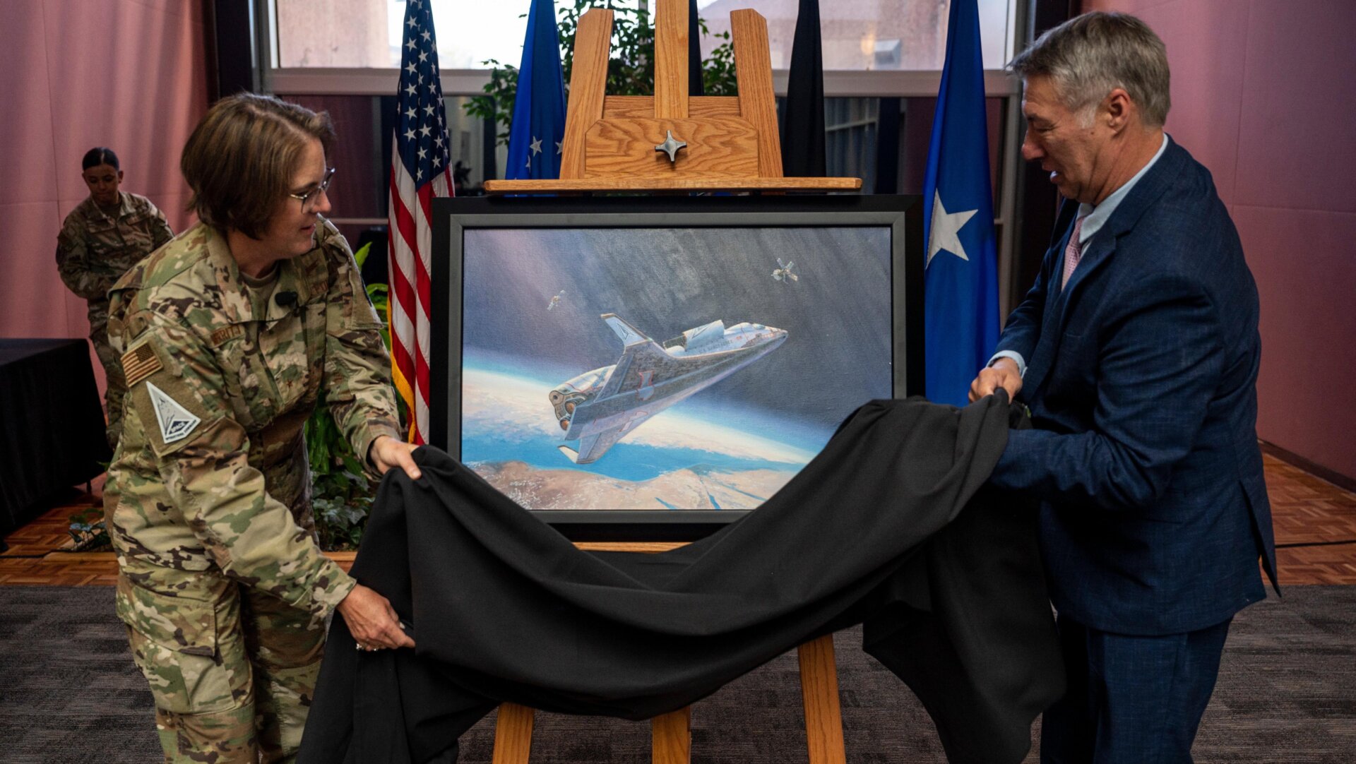 The painting was revealed during a ceremony on October 20, 2023.