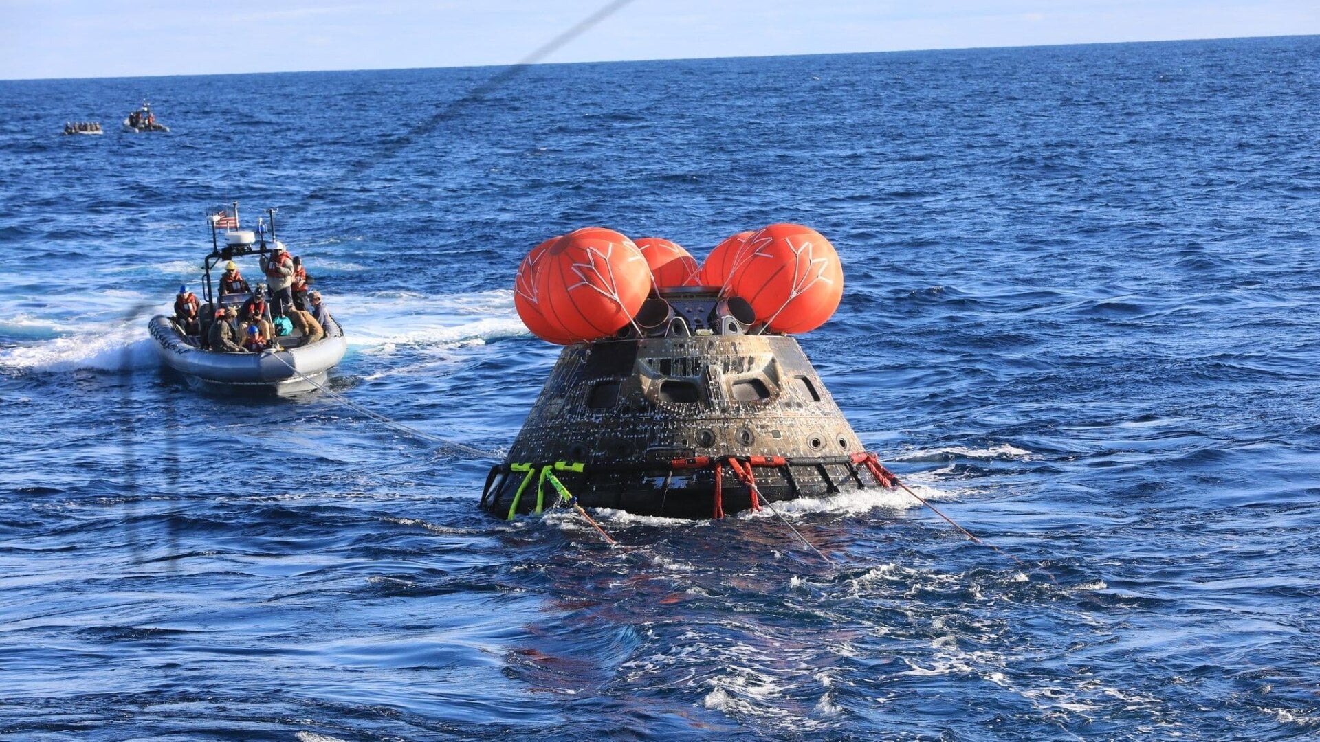 NASA’s Orion spacecraft splashed down off the coast of Baja California.