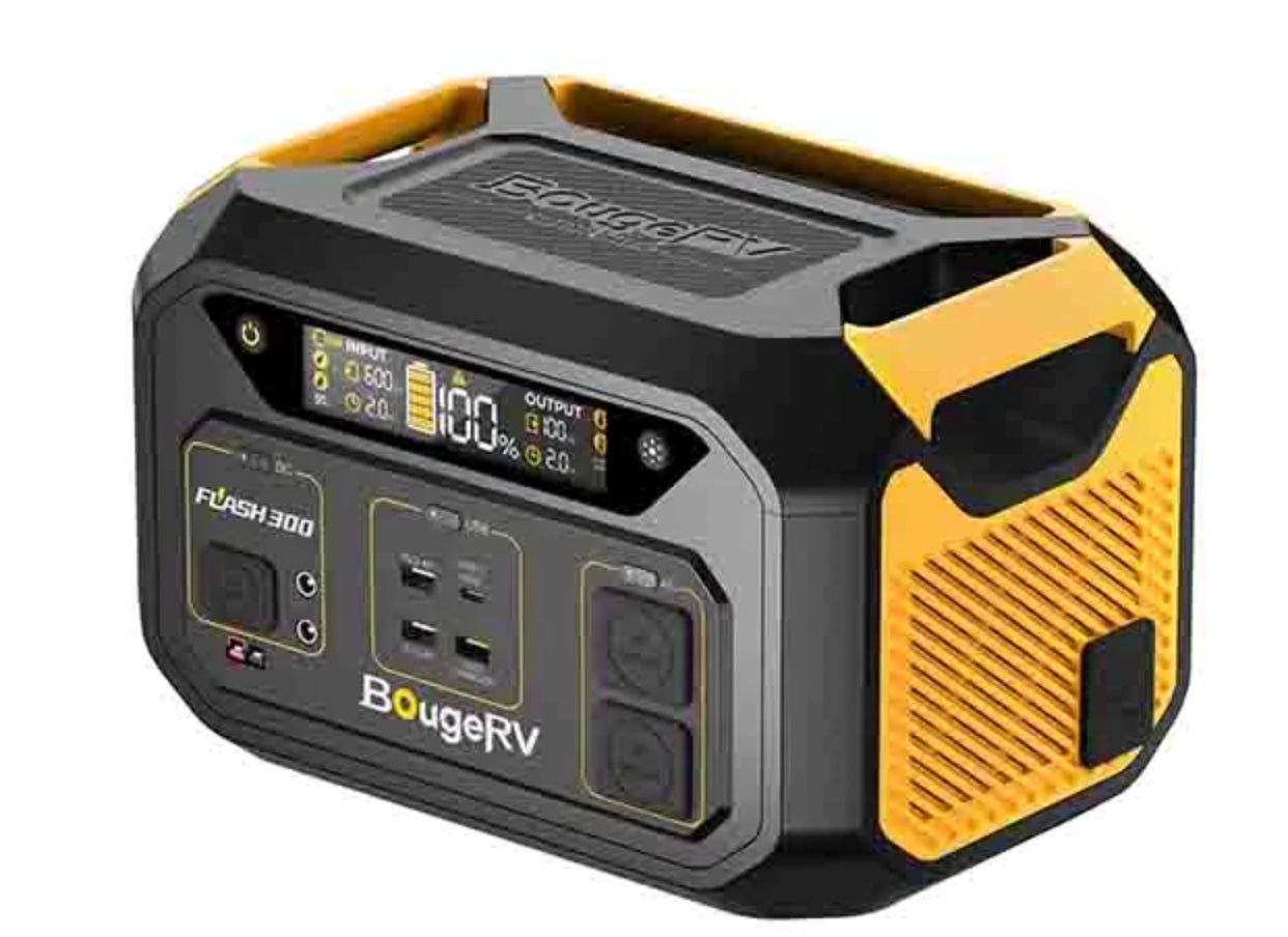 A portable power bank.