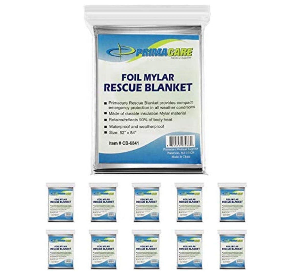 Mylar rescue blankets. 
