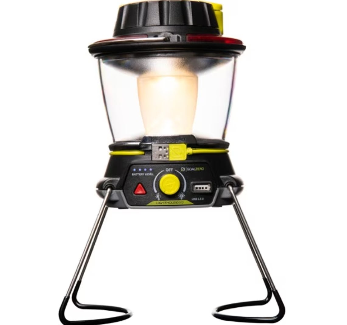 Handy camping lantern and charging station.