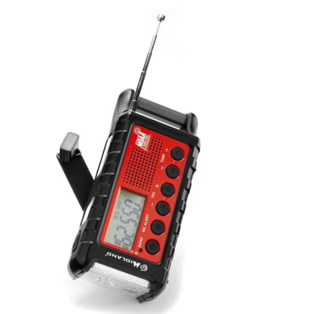 A radio for info, charging, and lighting. 