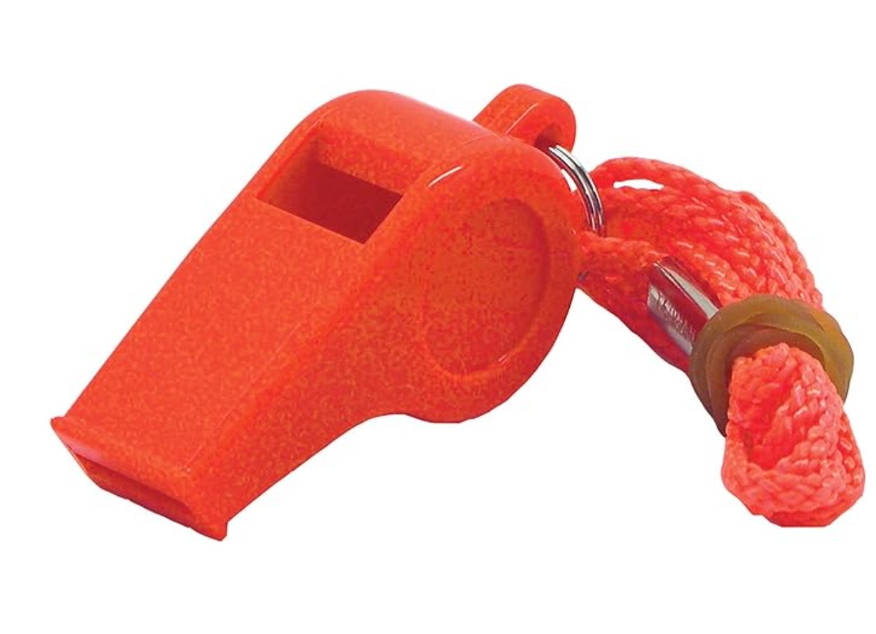A safety whistle.