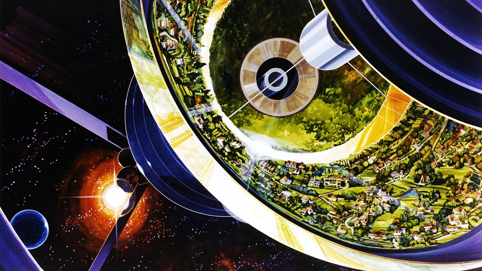 Artist’s conception of an advanced space habitat. 