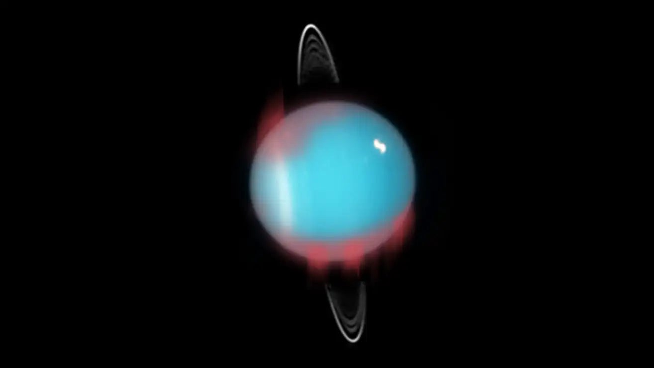 Image: NASA, ESA and M. Showalter (SETI Institute) for the background image of Uranus