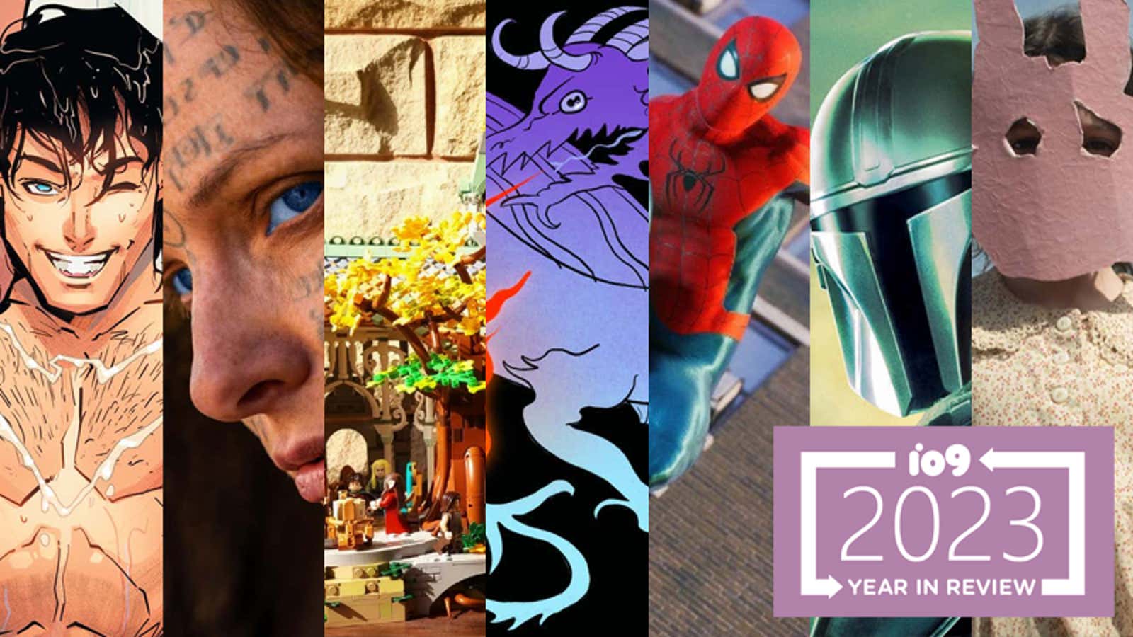 Image: DC Comics, Warner Bros, James Whitbrook/Gizmodo, Vicky Leta/Gizmodo, Insomniac Games, Lucasfilm, and Netflix