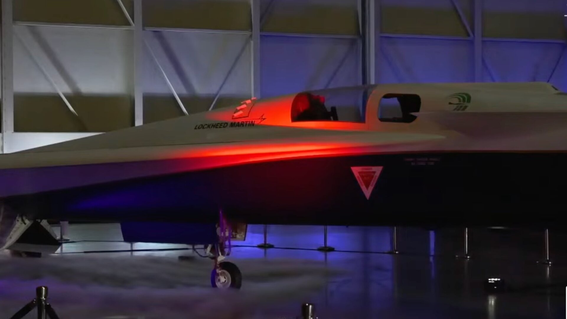 The X-59 does not have a front windscreen.