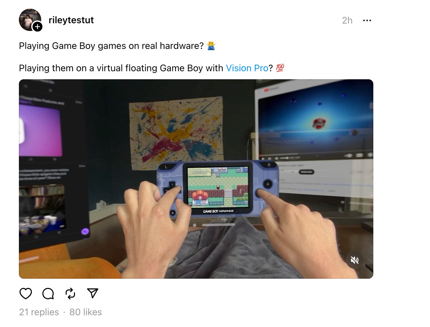 Screenshot: @rileytestut / X