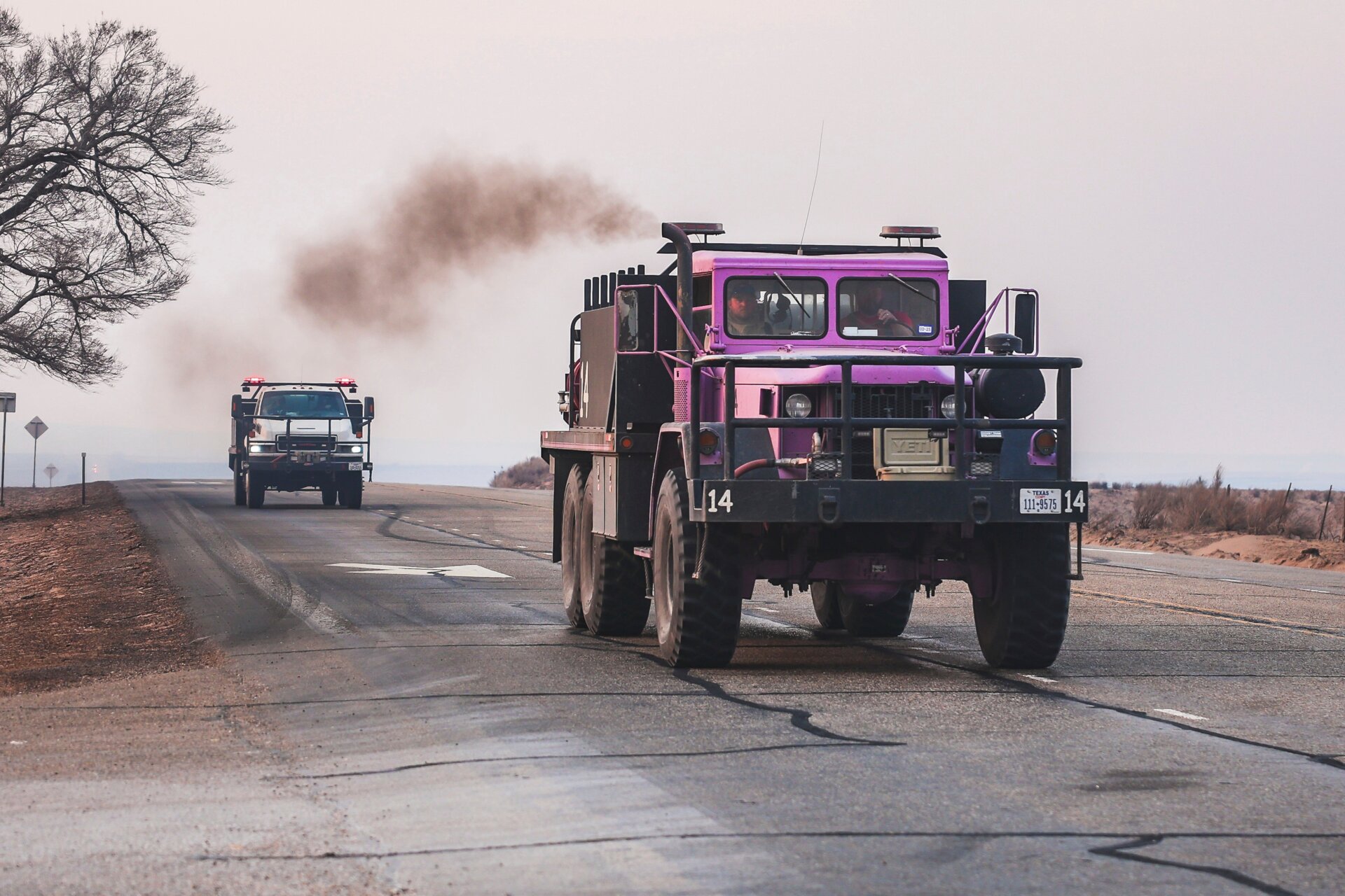 Firefighter crews return stamping out hotspots from the Smokehouse Creek Fire, Wednesday, Feb. 28, 2024, in Canadian, Texas.