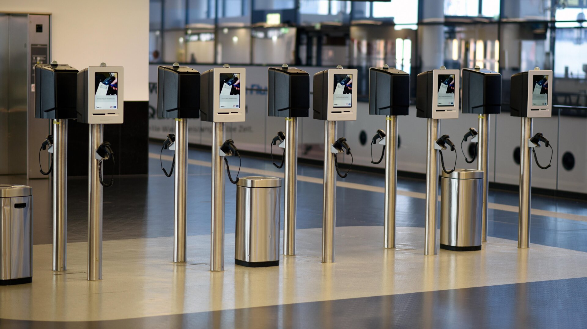 Self-check-in machines at Vienna Airport