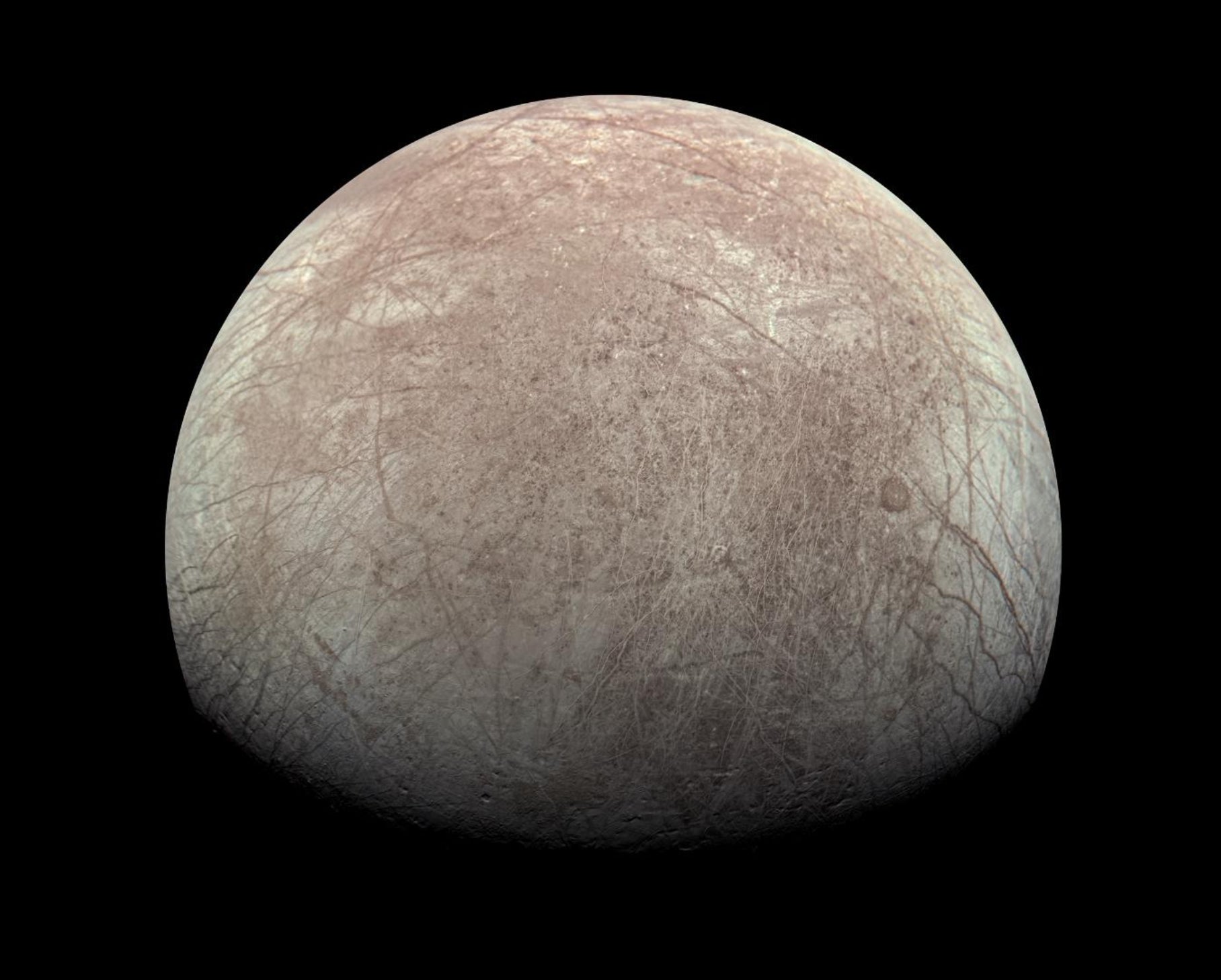 Europa, imaged by Juno’s JunoCam.