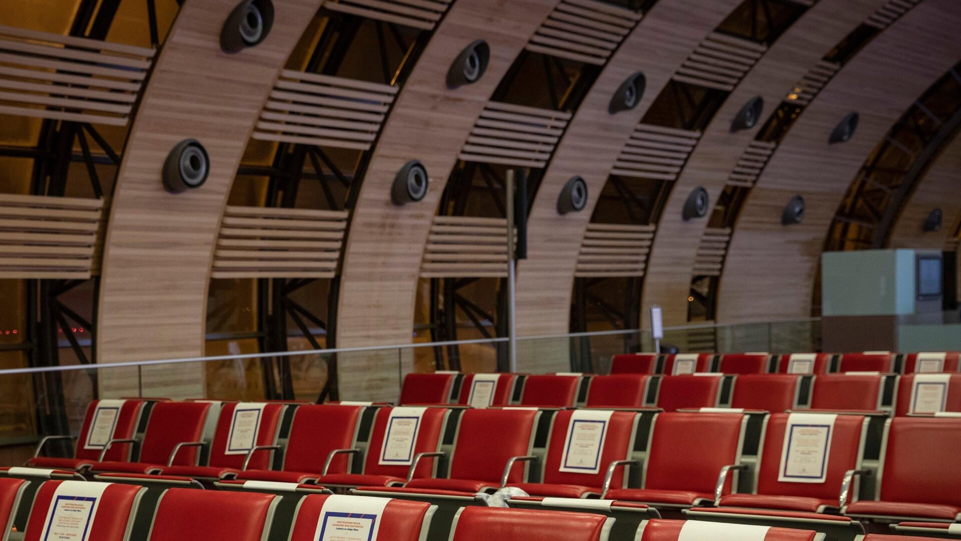 A boarding area at Paris Charles de Gaulle Airport