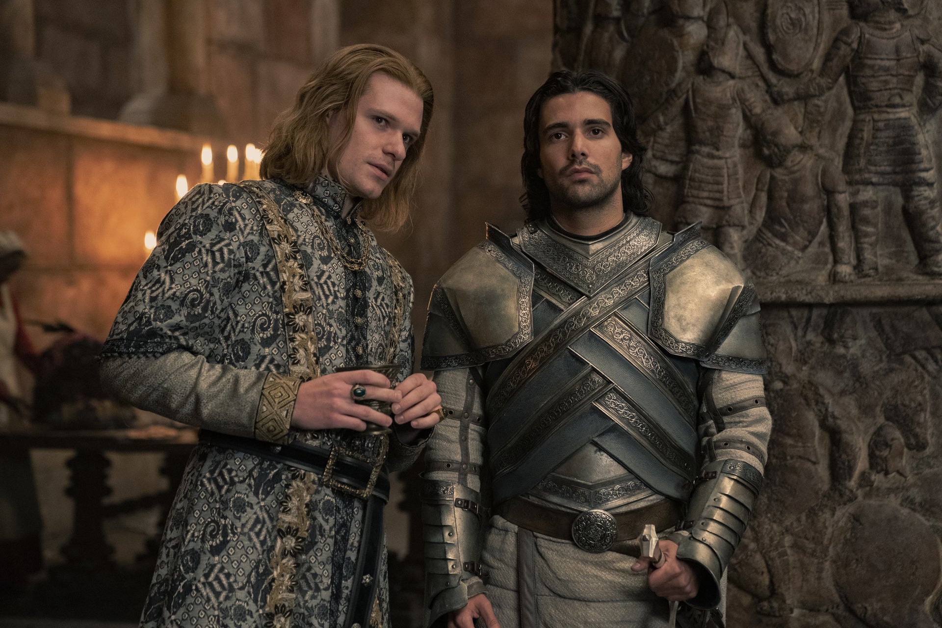 Ser Joffrey (Solly McLeod) and Ser Criston.