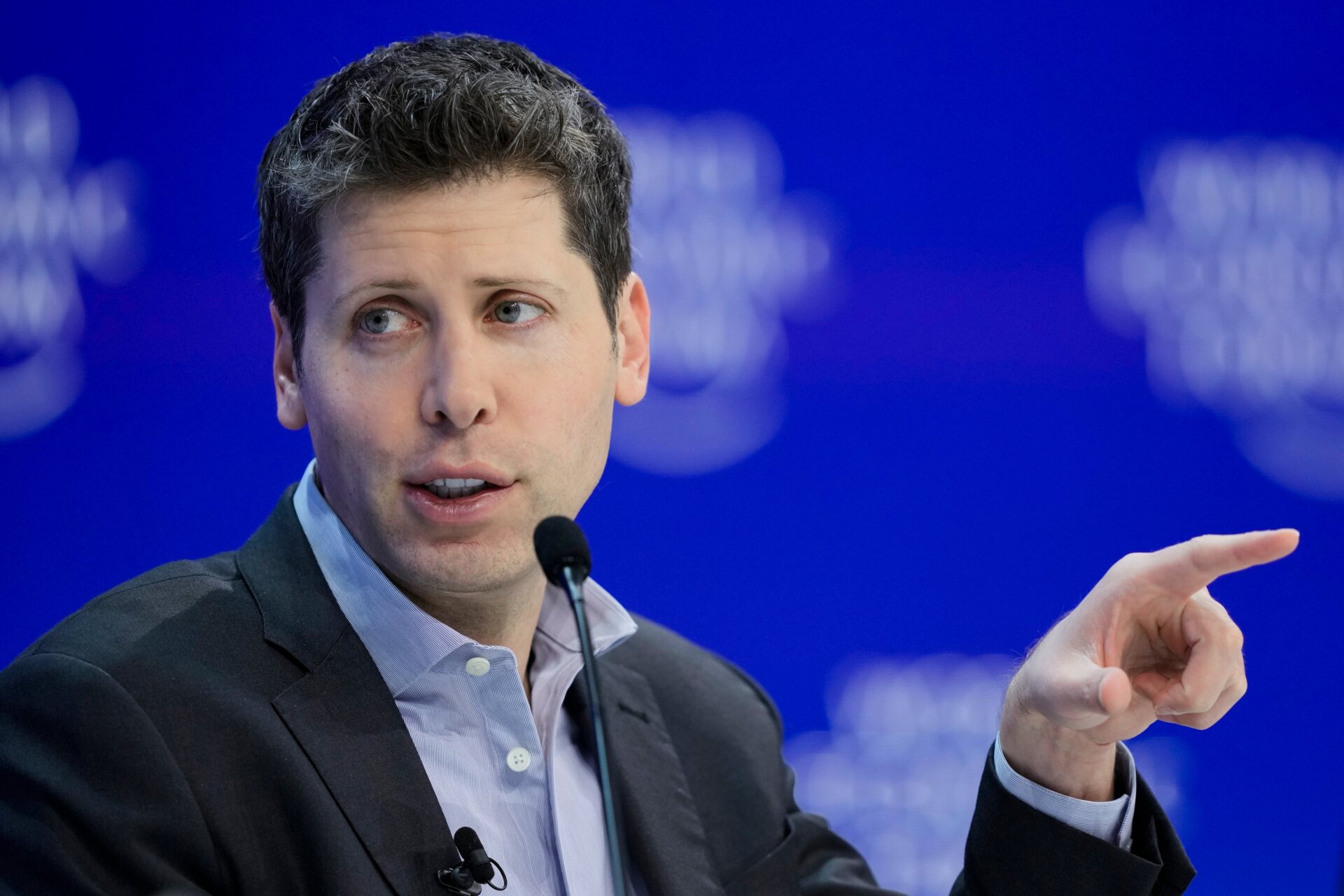 OpenAI CEO Sam Altman participates in the “Technology in a turbulent  world” panel discussion during the annual meeting of the World Economic  Forum in Davos, Switzerland, Thursday, Jan. 18, 2024.