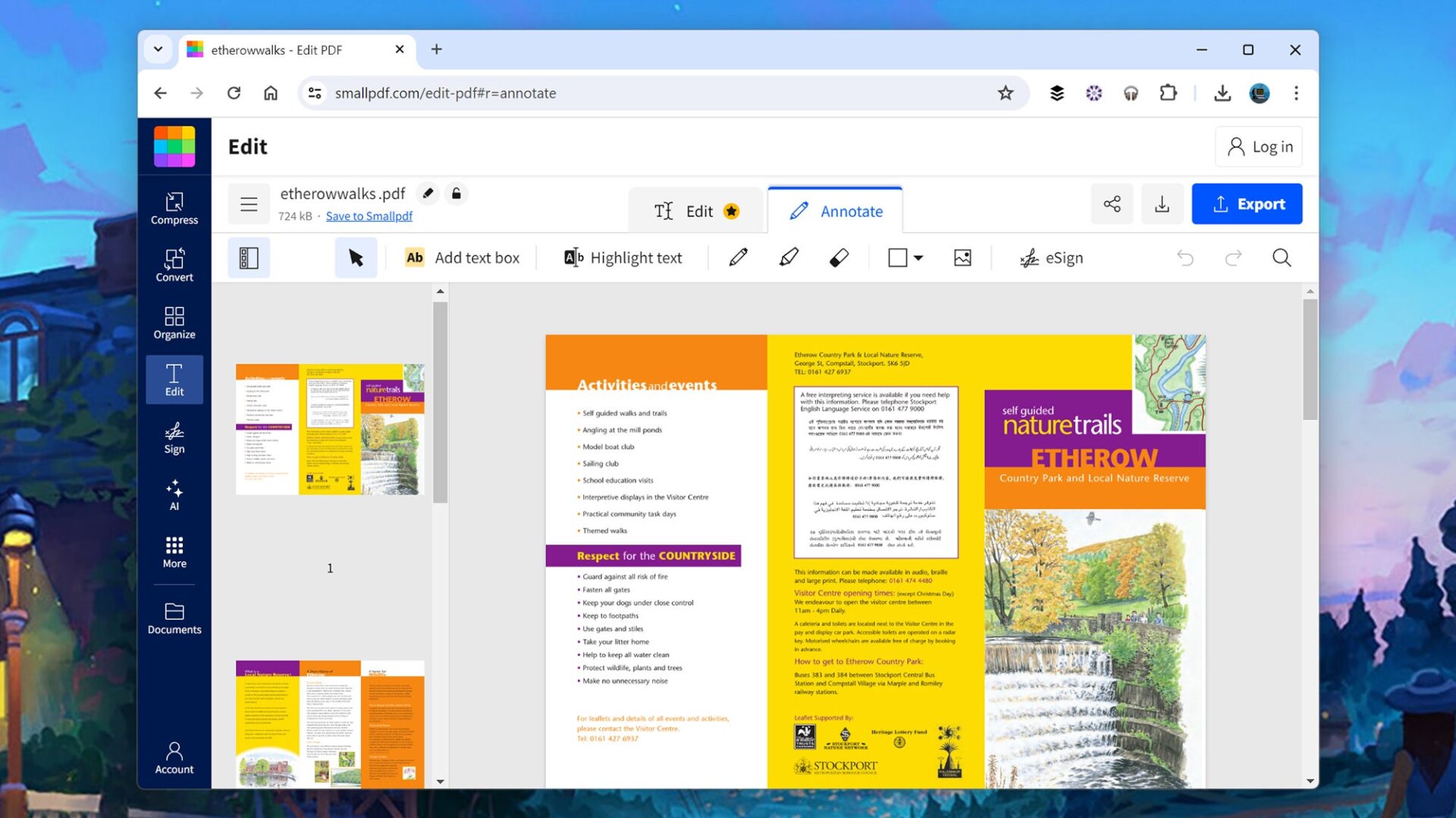 Screenshot: Smallpdf