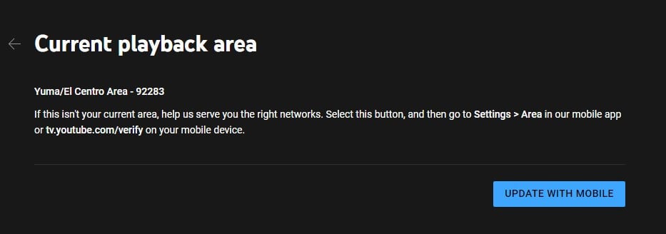 Youtube Playback Area