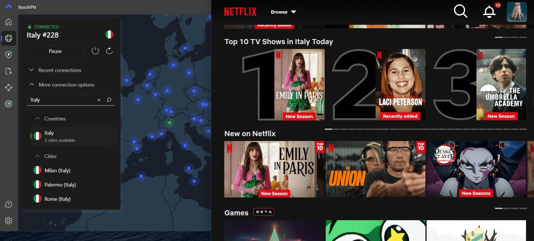 Accessing Netflix Italia With Nordvpn