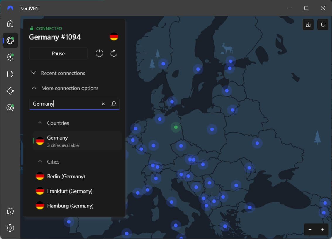 Connecting To Germany On Nordvpn