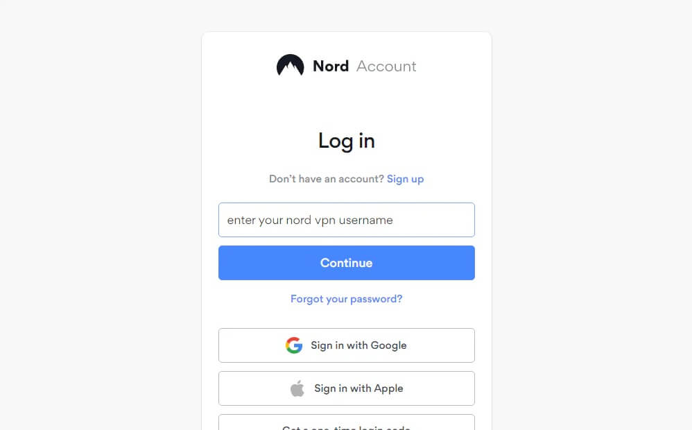 Log In With Your Nord Account