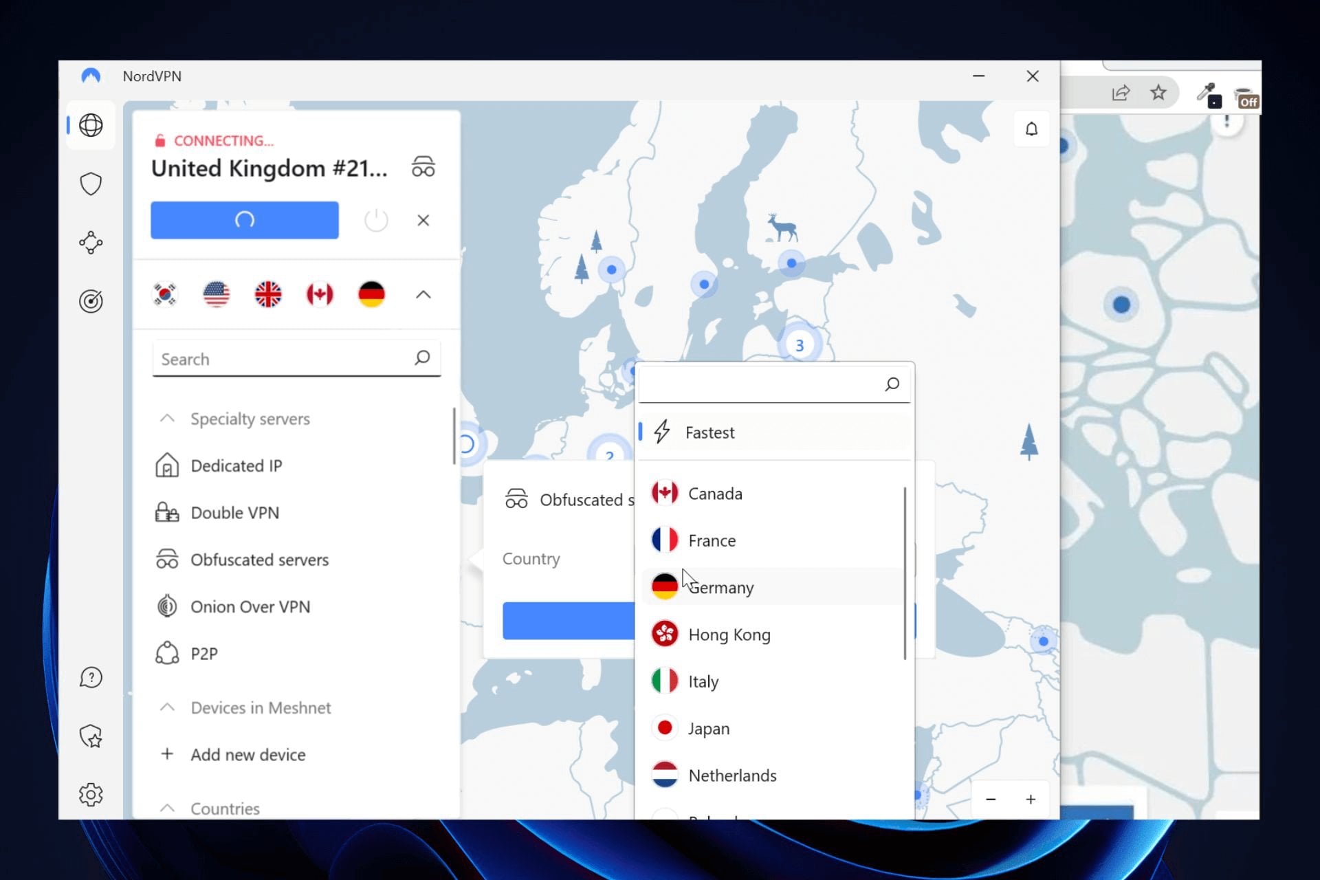 Nordvpn Connecting to UK server