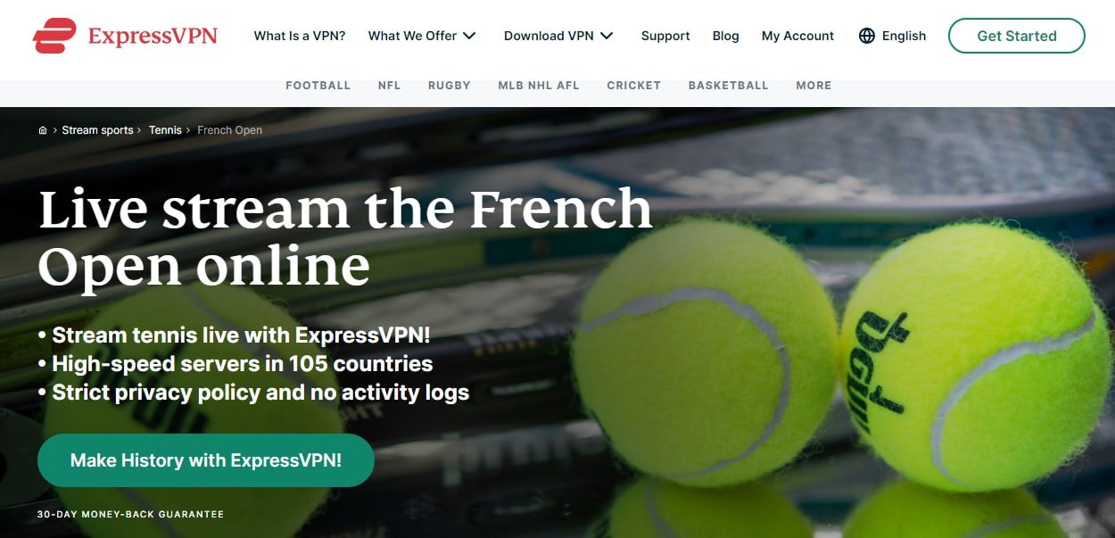Expressvpn French Open
