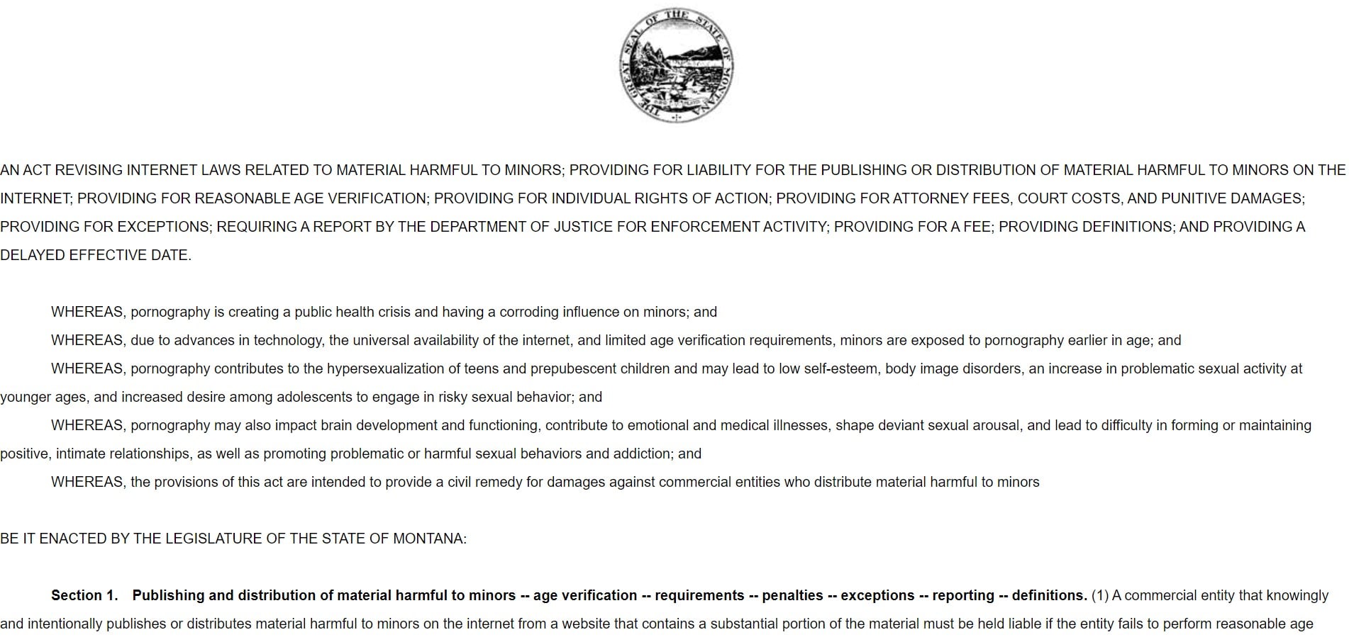 Montana Senate Bill 544