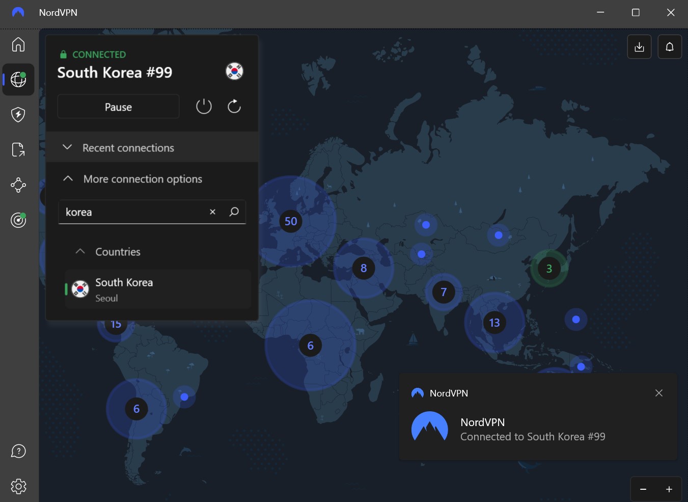 Nordvpn Connected To South Korea