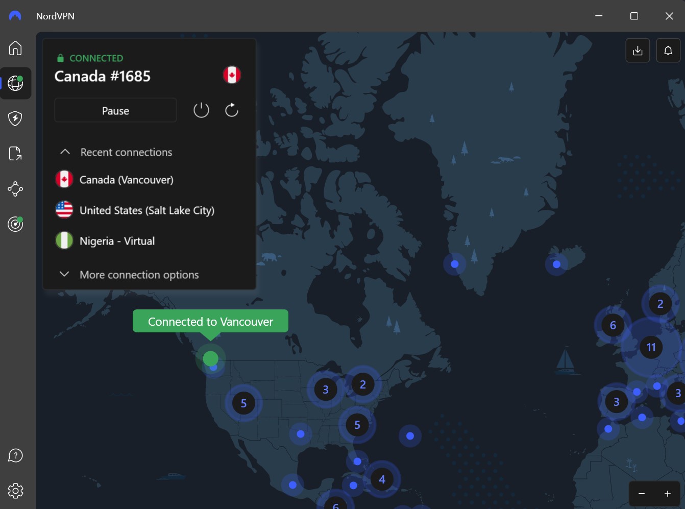 Nordvpn Connected To Vancouver Canada