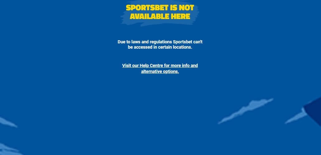 Sportsbet Error