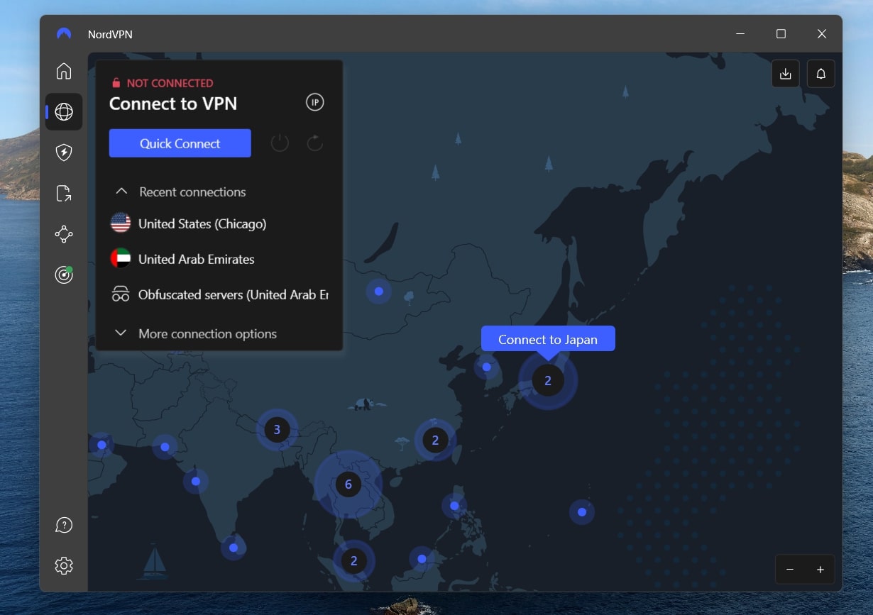 Connect To Japan Server Using Nordvpn