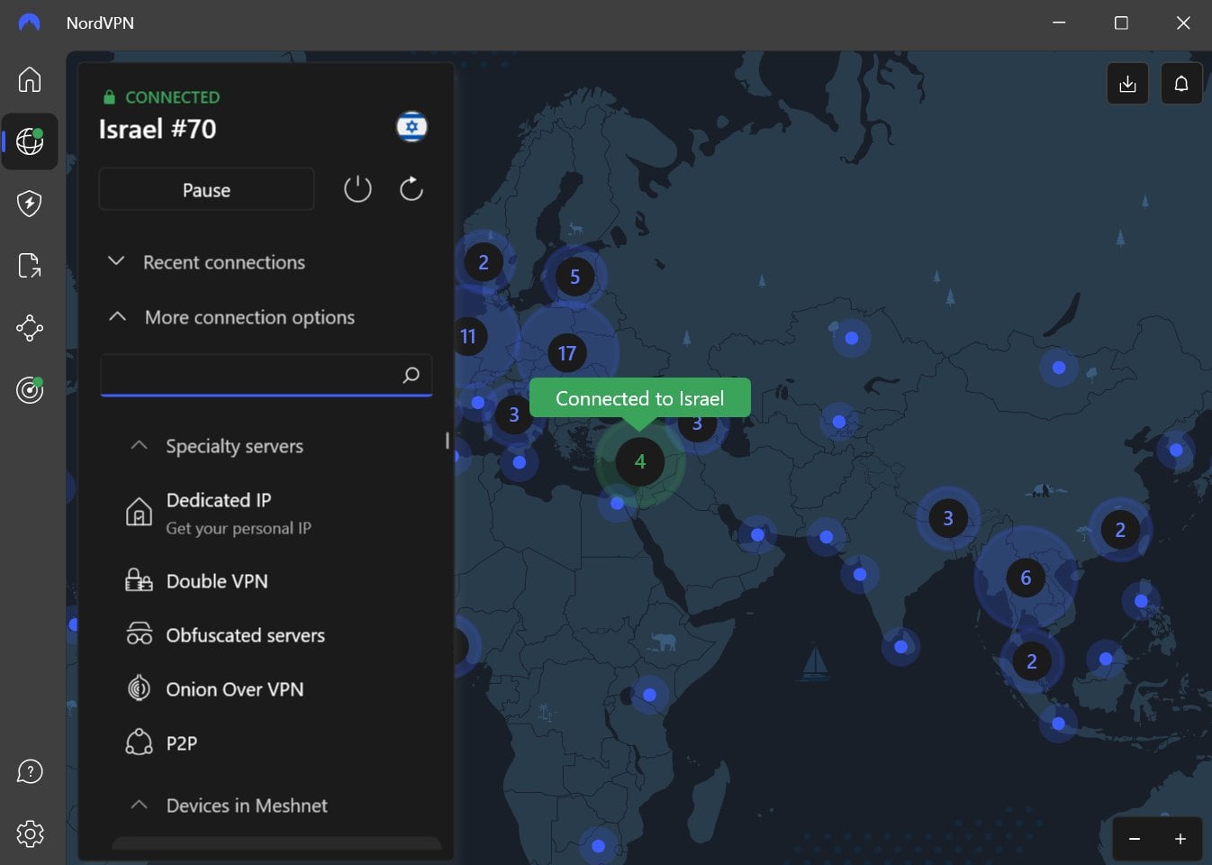 Nordvpn Connected To Israel Server