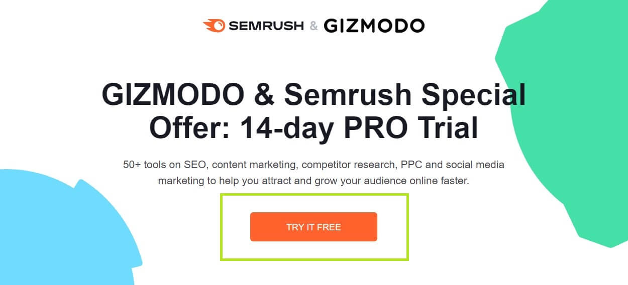 Semrush Free Trial 1