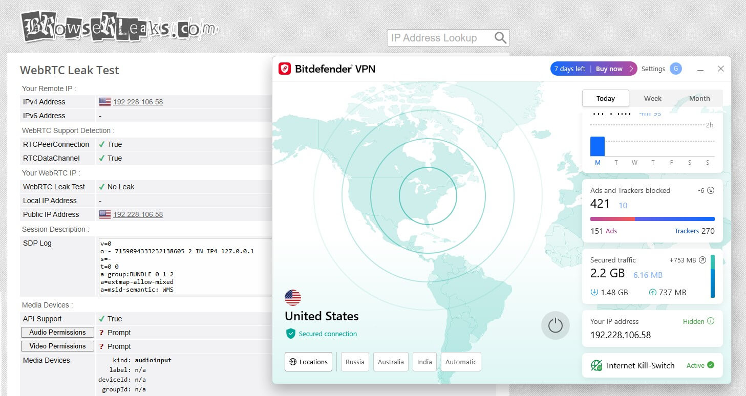 Bitdefender Vpn Passes Webrtc Leak Test