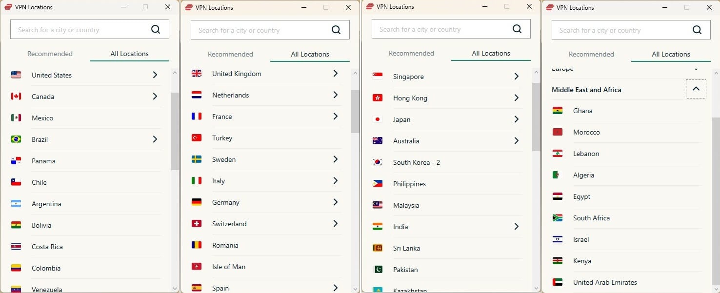 Expressvpn Servers In App