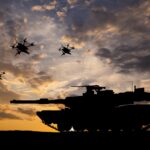 Armored Tank And Fpv Kamikaze Drones